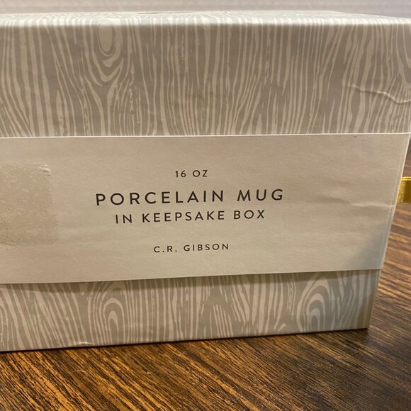 C.R. Gibson I WOOF YOU Dog Graphic16 Oz Porcelain Mug Keepsake Box NIB NEW Love - Picture 4 of 7